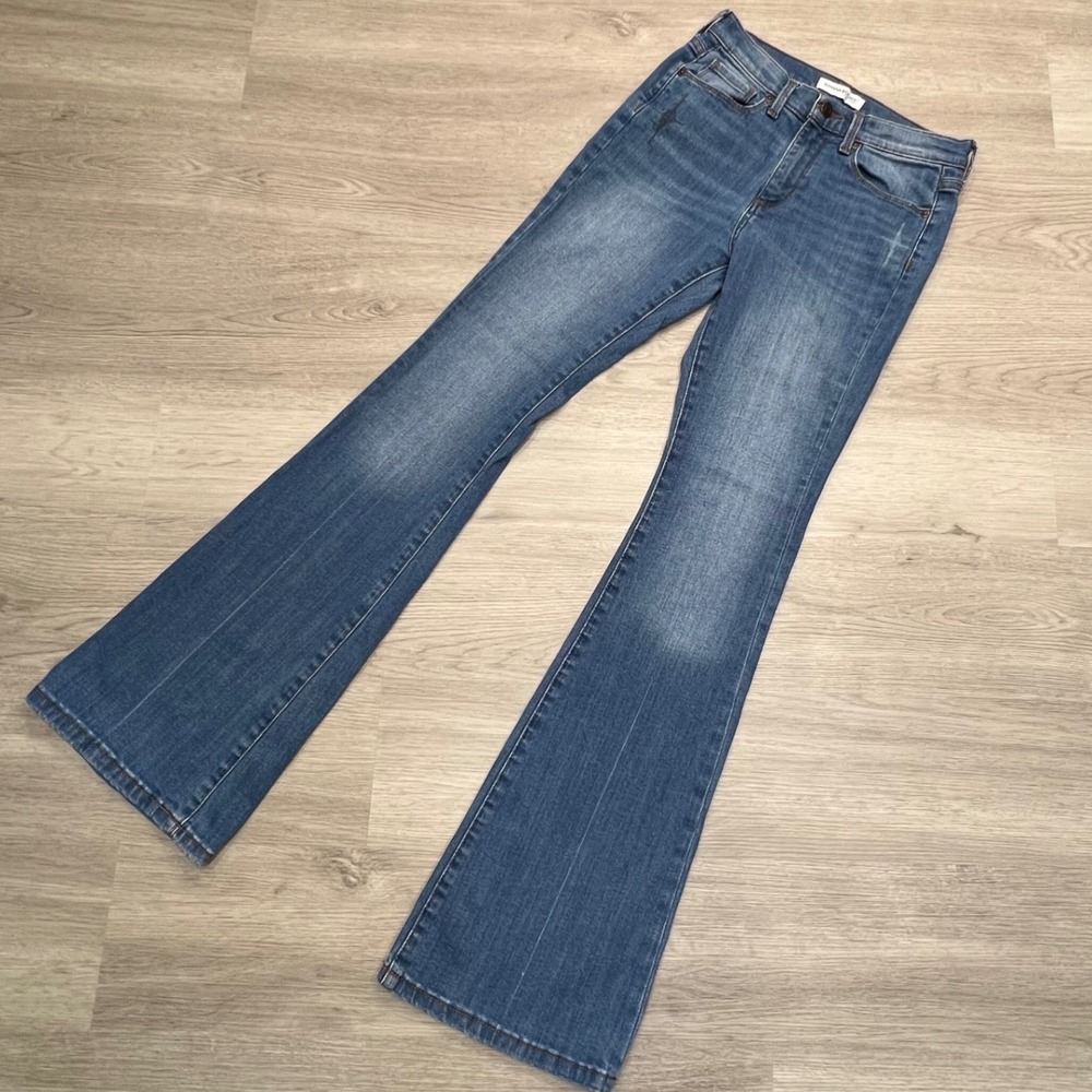 Banana Republic Premium Denim Flare Jeans Womens‎ Size 26 Petite Blue